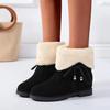 Bcshiye Women's Snow Boot Suede Warm Fur Lined Anti-Slip Boot Chunky Low Heel Round Toe Winter Snow Ankle Booties view 3