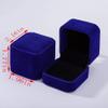 YZWDTGS 2 Pack Velvet Ring Boxes, Earring Pendant Jewelry Case, Ring Earrings Gift Boxes, Jewellry Display (Dark Blue) view 2
