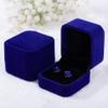 YZWDTGS 2 Pack Velvet Ring Boxes, Earring Pendant Jewelry Case, Ring Earrings Gift Boxes, Jewellry Display (Dark Blue) view 3