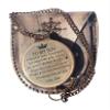 Brass Engrved Compass for Men, Pocket Compass with Leather Case, Antique Handmade Religious Gift Idea for Graduation, Communion, Baptism (to My Son, Love Dad) view 1