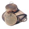 Brass Engrved Compass for Men, Pocket Compass with Leather Case, Antique Handmade Religious Gift Idea for Graduation, Communion, Baptism (to My Son, Love Dad) view 3