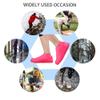 VBoo Waterproof Shoe Covers, Non-Slip Water Resistant Overshoes Silicone Rubber Rain Shoe Cover Outdoor cycling Protectors apply to Men, Women, Kids (Small, Pink) view 2