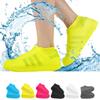 VBoo Waterproof Shoe Covers, Non-Slip Water Resistant Overshoes Silicone Rubber Rain Shoe Cover Outdoor cycling Protectors apply to Men, Women, Kids (Medium, Yellow) view 1