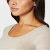 32 Degrees Heat Womens Heavyweight Baselayer Crew Neck Long Sleeve Fleece Top, Cobblestone, Medium view 3