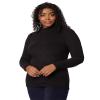 32 Degrees Heat Womens Heavyweight Baselayer Mock Neck Long Sleeve Fleece Top, Black, Large view 1