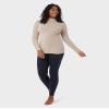 32 Degrees Heat Womens Heavyweight Baselayer Mock Neck Long Sleeve Fleece Top, Cobblestone, X-Large view 2
