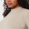 32 Degrees Heat Womens Heavyweight Baselayer Mock Neck Long Sleeve Fleece Top, Cobblestone, X-Large view 3