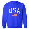 USA Word with Flag - United States Toddler Fleece Crewneck Sweater (Royal Blue, 2T) view 1