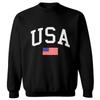 USA Word with Flag - United States Toddler Fleece Crewneck Sweater (Black, 5T/6T) view 1