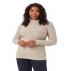 32 Degrees Heat Womens Heavyweight Baselayer Mock Neck Long Sleeve Fleece Top, Cobblestone, Medium view 1