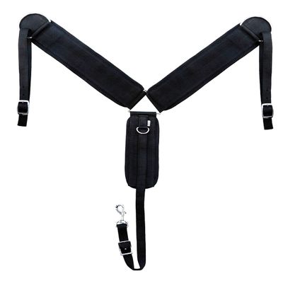 Western Horse Tack 3-3/4" W Black Nylon Neoprene Straight Breast Collar 5501BK