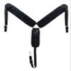 Western Horse Tack 3-3/4" W Black Nylon Neoprene Straight Breast Collar 5501BK view 1