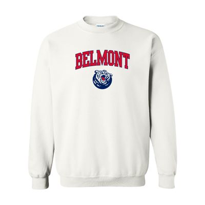 UGP Campus Apparel AW03 - Belmont University Bruins Arch Logo Crewneck Sweatshirt - 2X-Large - White