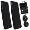 Five Oceans Contour Flat Boat Fender, Boat Fenders, Boat Bumpers for Docking, 2-Pack - 24-Inch, Black, with 3/8-Inch x 5-Foot Fender Line and Convenient Storage Bag, Waterproof PVC Fabric - FO4615 view 1