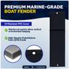 Five Oceans Contour Flat Boat Fender, Boat Fenders, Boat Bumpers for Docking, 2-Pack - 24-Inch, Black, with 3/8-Inch x 5-Foot Fender Line and Convenient Storage Bag, Waterproof PVC Fabric - FO4615 view 4