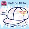 #Colitis - Embroidered Adjustable Fit Structured Flat Bill Fitted Hat | Trendy Baseball Cap for Men and Women | Modern Cap in Snapback Closure | Black | Small/Medium view 3