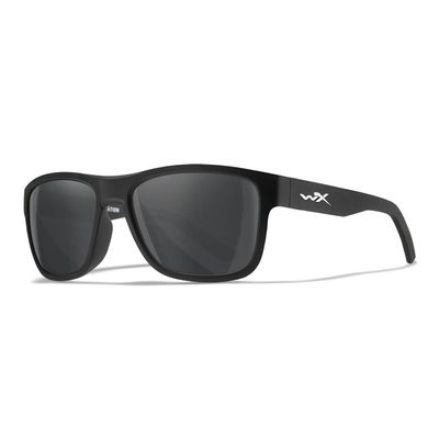 Wiley X Ovation Sunglasses, Safety Glasses for Men and Women, UV Eye Protection for Shooting, Fishing, Biking, and Extreme Sports, Matte Black Frames, Smoke Grey Tinted Lenses