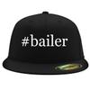 #Bailer - Embroidered Adjustable Fit Structured Flat Bill Fitted Hat | Trendy Baseball Cap for Men and Women | Modern Cap in Snapback Closure | Black | Large/X-Large view 1