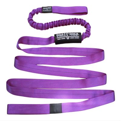 Boat Lines & Dock Ties Sand Anchor Tie Off Strap with Bungee - Made in USA (Purple, 10 Feet)