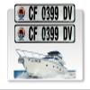 Curb-N-Sign Super Reflective BowBrite Custom Boat Registration Numbers and Letters, Pack of 1 (2pcs) Custom Boat Lettering, Highly Reflective Vinyl Decal Boat Decal Stickers (Your Custom Image) view 1