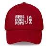 CreativeTees4You Reel Cool Pops Fishing Fisherman Gift Embroidered Dad Hat Adjustable Cotton Cap Cranberry view 1