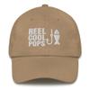 CreativeTees4You Reel Cool Pops Fishing Fisherman Gift Embroidered Dad Hat Adjustable Cotton Cap Khaki view 1
