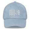 CreativeTees4You Reel Cool Pops Fishing Fisherman Gift Embroidered Dad Hat Adjustable Cotton Cap Light Blue view 1
