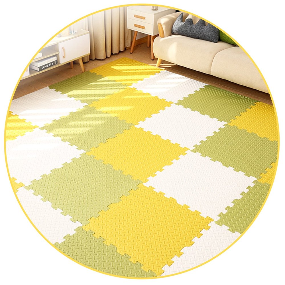AYLYHD Foam Floor Mat Tiles Splicing Interlocking Carpet Tiles Dormitory Floor Mats Bedroom Crawling Mat Soft and Comfortable Thicken 2.5cm Puzzle Climbing Mat 30x30cm/60x60cm