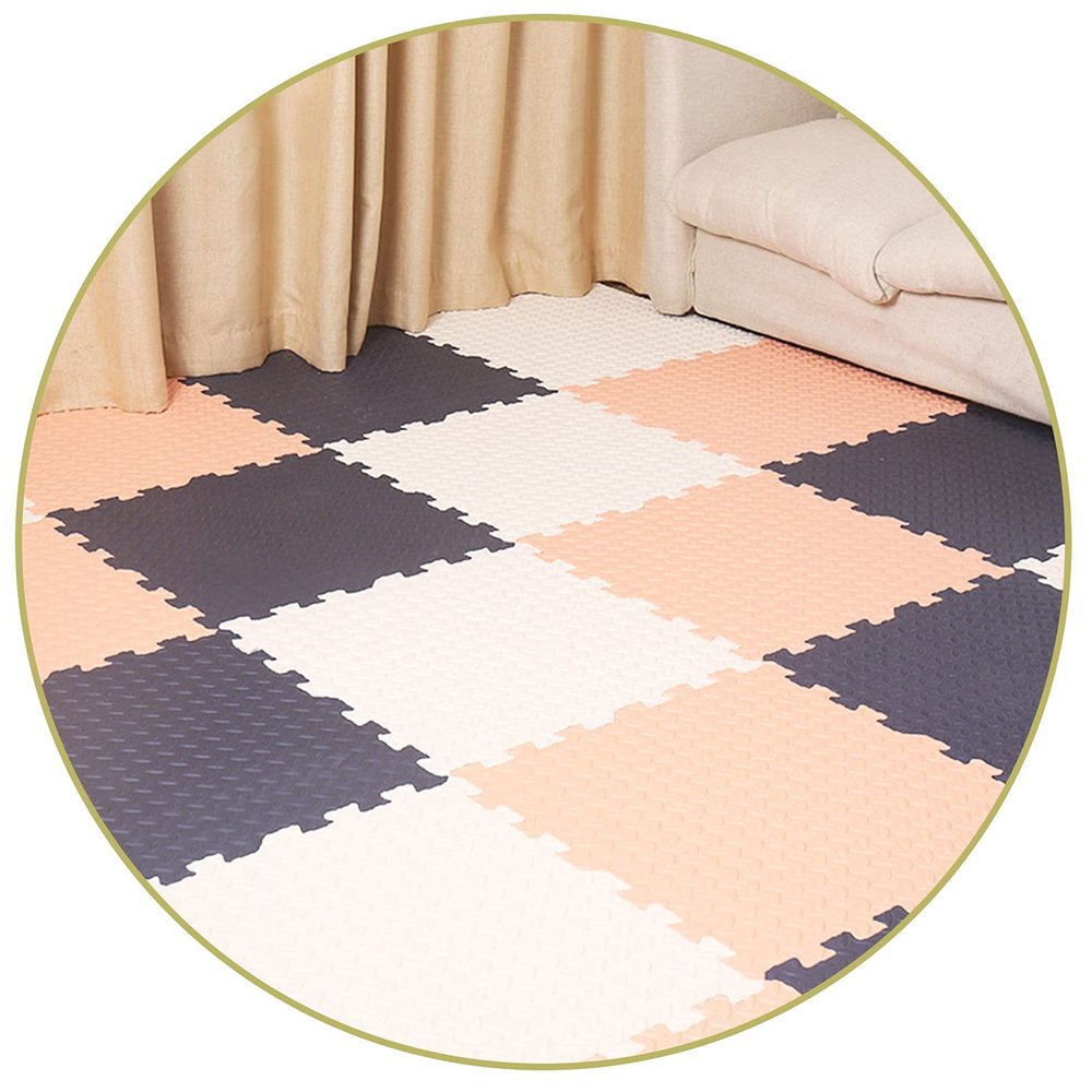 AYLYHD Foam Floor Mat Tiles Splicing Interlocking Carpet Tiles Dormitory Floor Mats Bedroom Crawling Mat Soft and Comfortable Thicken 2.5cm Puzzle Climbing Mat 30x30cm/60x60cm