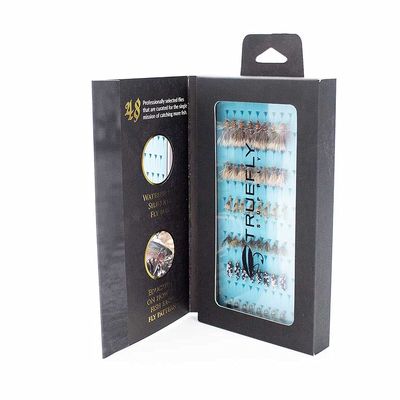 TrueFly Supply Private Reserves Caddis Fly Collection 48 Fly Fishing Flies in a Waterproof Fly Box for Dry Fly & Wet Fly Fishing Fly Assortment