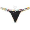 OROCOJUCO Sexy Men's Swim Thong Bikini Swimwear Board Surf Short Trunks Contour Pouch Tangas Swimsuit Yellow Peony L view 4