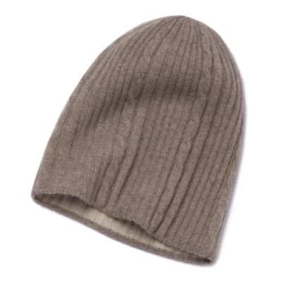 Warm Unisex Cashmere Knit Earflap Skull Cap,Fashion Double Layer, Christmas and Birthday Gift. Brown