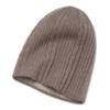 Warm Unisex Cashmere Knit Earflap Skull Cap,Fashion Double Layer, Christmas and Birthday Gift. Brown view 1