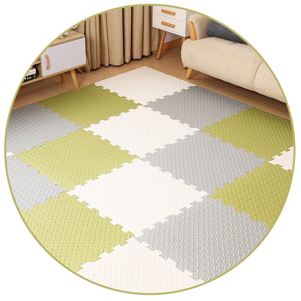 AYLYHD Foam Floor Mat Tiles Splicing Interlocking Carpet Tiles Dormitory Floor Mats Bedroom Crawling Mat Soft and Comfortable Thicken 2.5cm Puzzle Climbing Mat 30x30cm/60x60cm