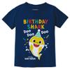 Baby Shark Doo Doo Shirt - Cute Party Tee for 1st or 2nd Birthday, Fun T-Shirt for Infant, Toddler Boys and Girls 6M Navy view 1