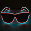 Neon LED Glasses, Flashing Shutter Neon Glowing Glasses Neon EL Wire Shutter Glasses with 4 Modes for Nightclubs, DJ, Concert, Halloween (Blue Orange) view 1