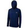 BASSDASH UPF 50+ Mens Long Sleeve Fishing Shirt with Mask UV Neck Gaiter Hoodie Dark Blue view 1
