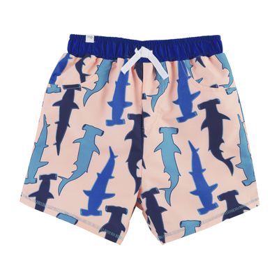 Mud Pie Boys Swim Trunks, Shark, Large