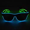Neon LED Glasses, Flashing Shutter Neon Glowing Glasses Neon EL Wire Shutter Glasses with 4 Modes for Nightclubs, DJ, Concert, Halloween (Blue Green) view 1