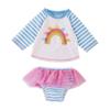 Mud Pie Girls Rash Guard Set, Rainbow, 3T view 1