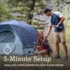 Coleman Skydome Camping Tent with LED Lights, Weatherproof 4/8 Person Family Tent Includes Pre-Attached Poles, Rainfly, Carry Bag, Ventilation and LED Lighting System, Sets Up in 5 Minutes view 4