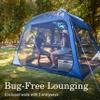 Coleman Skyshade Screen Dome Canopy Tent, 10 x 10 Shade Canopy, UPF 50+ Outdoor Canopy Tent for Camping, Tailgating, and Beach Shade, Blue Nights view 2