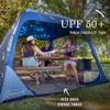 Coleman Skyshade Screen Dome Canopy Tent, 10 x 10 Shade Canopy, UPF 50+ Outdoor Canopy Tent for Camping, Tailgating, and Beach Shade, Blue Nights view 3