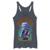 Star Wars Junior's Clone Wars Ahsoka Nouveau Tri-Blend Racerback Layering Tank, Navy Blue Heather, X-Large view 1