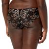 Cosabella Women's Plus Size Savona Extended Boyshort, Black/Mandorla, 12/14 view 2