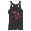 Marvel Junior's Eternals DRUIG and MAKKARI Duo Tri-Blend Racerback Layering Tank, Black Heather, Small view 1