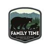 Die Cut Sticker Glenwood Springs, Colorado, Family Time, Black Bear and Cub, Vinyl Sticker, (Waterproof Decal for Cars, Water Bottles, Laptops, Coolers), Large view 1