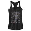 Marvel Junior's Eternals Camo Kro Slim Fit, Scoop Hem Racerback Tank, Black, X-Large view 1