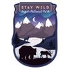 Die Cut Sticker Jasper National Park, Canada, Northern Lights, Night Scene, Stay Wild, Bear and Mountain Silhouette Vinyl Sticker, (Waterproof Decal for Cars, Water Bottles, Laptops, Coolers), Large view 1