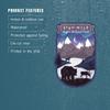 Die Cut Sticker Jasper National Park, Canada, Northern Lights, Night Scene, Stay Wild, Bear and Mountain Silhouette Vinyl Sticker, (Waterproof Decal for Cars, Water Bottles, Laptops, Coolers), Large view 4